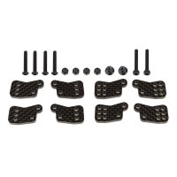 Team Associated RC8B4.1 FT Rear Hub Tower Set, carbon fiber