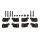 Team Associated RC8B4.1 FT Rear Hub Tower Set, carbon fiber
