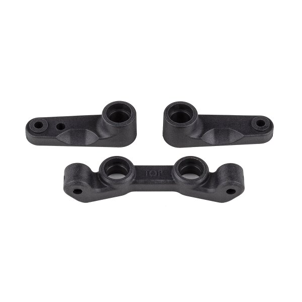 Team Associated RC10B7 FT Steering Bellcrank and Rack Set, carbon