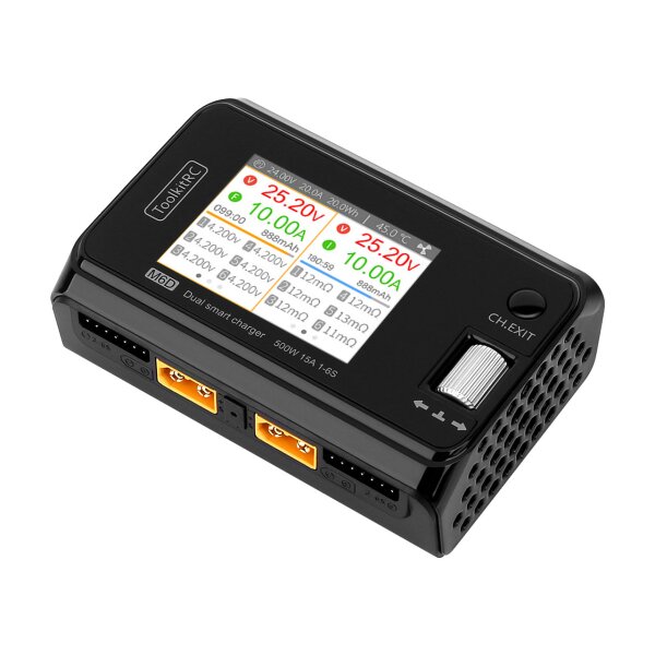 ToolkitRC M6D LiPo 1-6S 15A 2 Kanal LadegerÃ¤t DC 7-28V