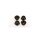 Hiro Seiko 4mm Alloy Serrated Wheel Nut  [Black] ( 4 pcs)