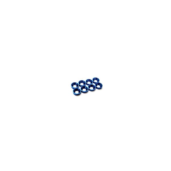 Hiro Seiko 3mm Alloy Countersunk Washer (S-Size) [Y-Blue] ( 8 pcs)
