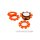Jconcepts Satellite tire gluing rubber bands - orange - fits 1/10th, SCT and 1/8th buggy