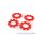 Jconcepts Satellite tire gluing rubber bands - red - fits 1/10th, SCT and 1/8th buggy