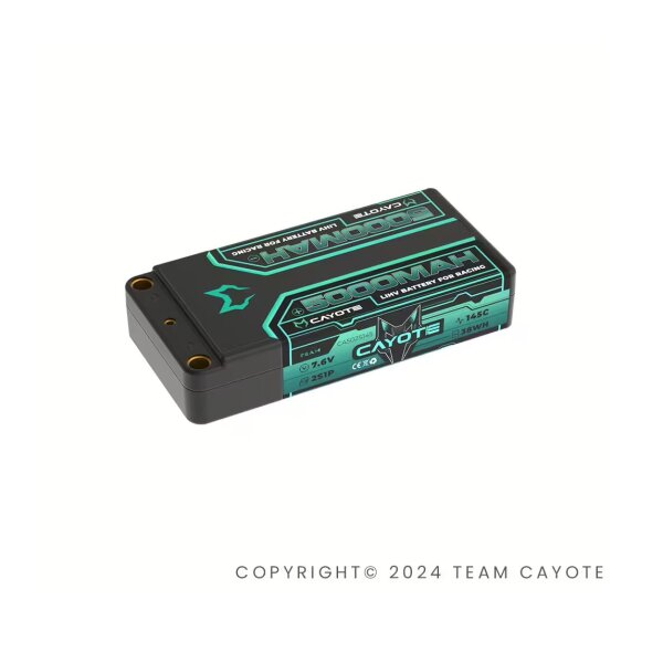 CAYOTE Racing 5000mAh 2S Shorty LiPo Akku 7,6V 145C 179g