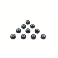 MR33 Aluminium Mutter Kurz Selbstsichernd 3,0mm - Schwarz...