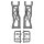 Team Associated RC10T7 FT Rear Suspension Arms, Carbon