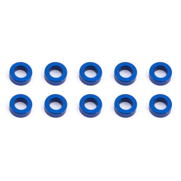 Team Associated Ballstud Washers, 5.5x2.0 mm, blue aluminum