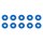 Team Associated Bulkhead Washers, 7.8x0.5 mm, blue aluminum