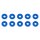 Team Associated Bulkhead Washers, 7.8x1.0 mm, blue aluminum
