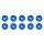 Team Associated Bulkhead Washers, 7.8x2.0 mm, blue aluminum