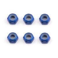Team Associated FT M3 Locknut, blue aluminum