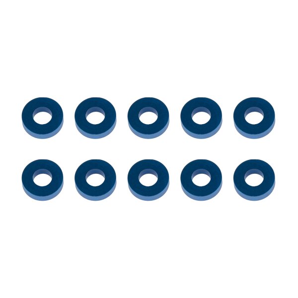 Team Associated Washers, 7.8x3.5x2.0mm, blue aluminum
