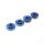 Hiro Seiko Thin Serrated Wheel Nut 4mm (Y-Blue | 4pcs)