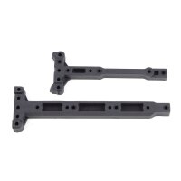 Team Associated RC10B74 FT Chassis Braces, carbon fiber