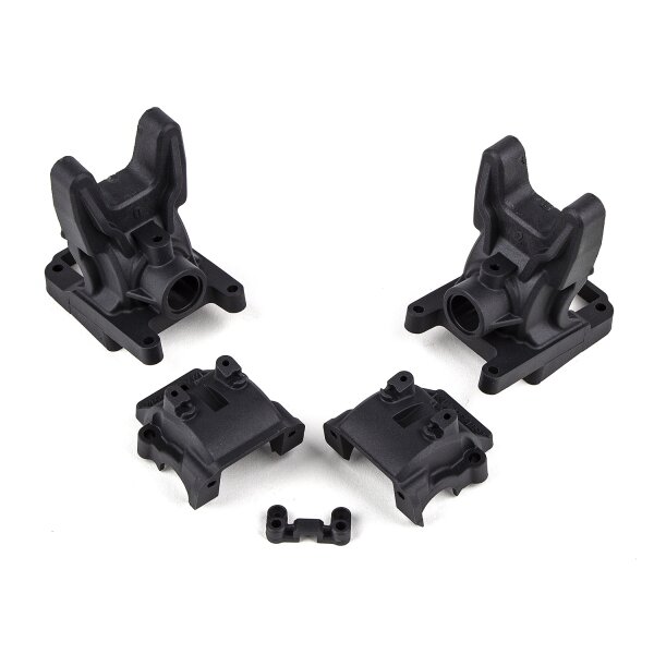 Team Associated RC10B74.2 FT Front Gearboxes, 0 and 2 Diff Heights, carbon
