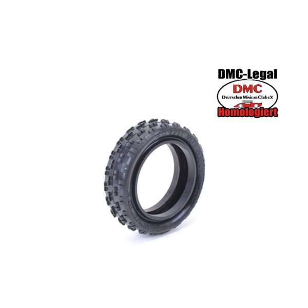 1:10 Schumacher Cut Stagger - 2WD Frontreifen -Low Profile- silber (2)