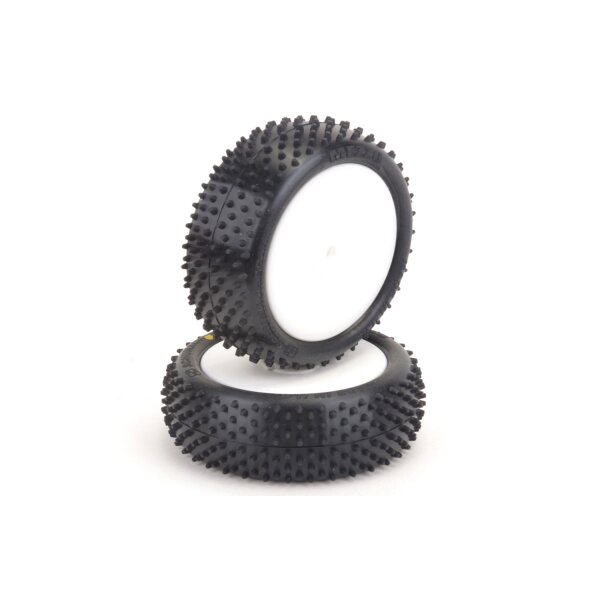 Mezzo Tyre Front 4WD - Silver - Pre-Glued - pr