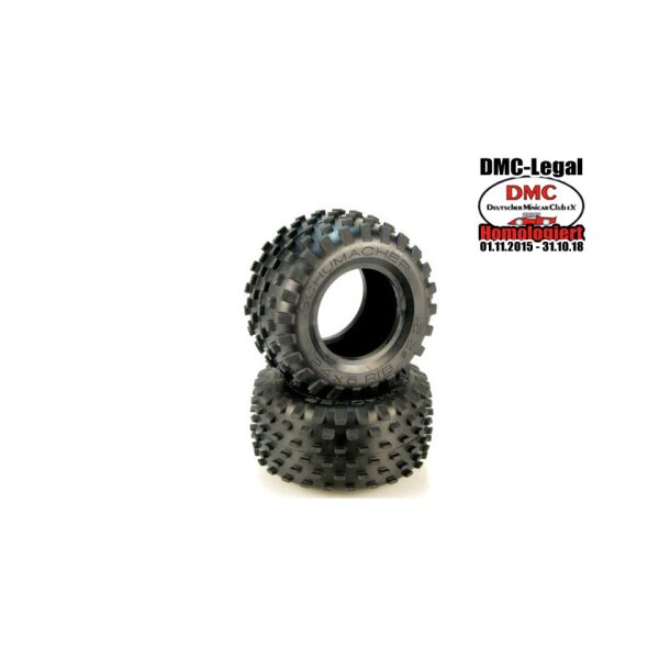 1:10 Truck Schumacher Stagger Rib Reifen, gelb (2)