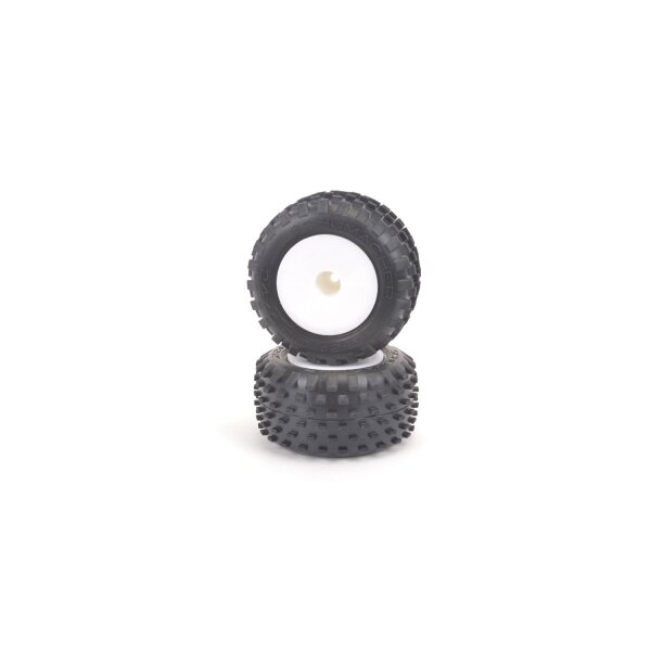 1:10 Schumacher Truck Stagger Rib -silber- Komplettrad